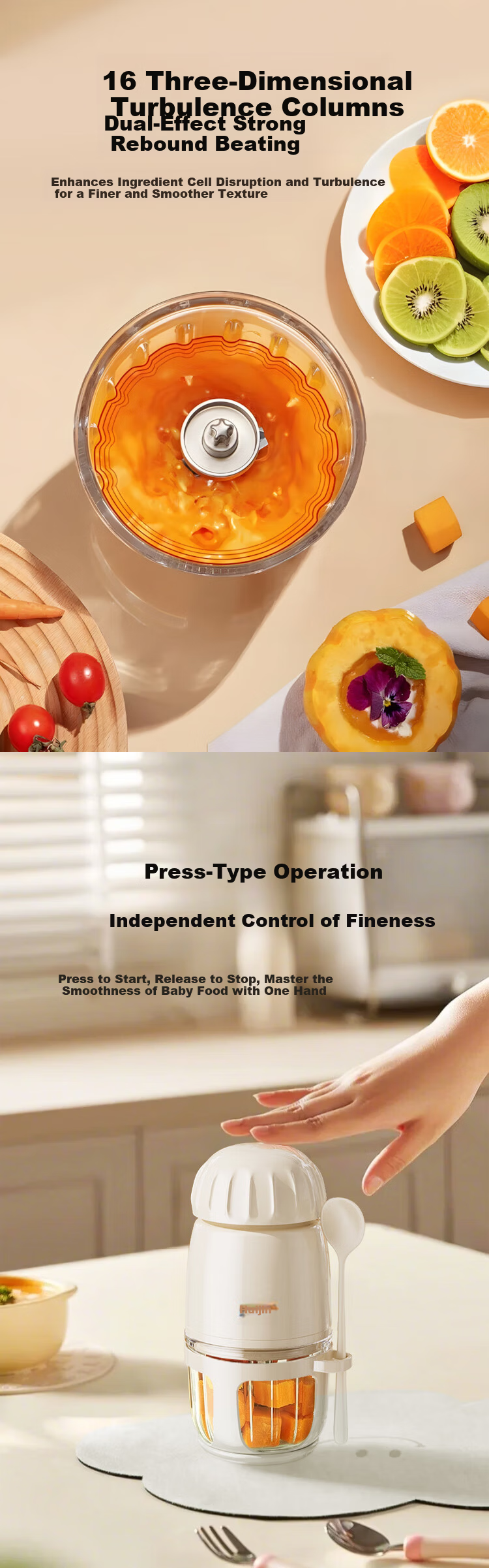 HP Baby Food Processor Multifunctional Electric Small Infant Grinder Meat Mincer Puree Maker Fully Automatic 5