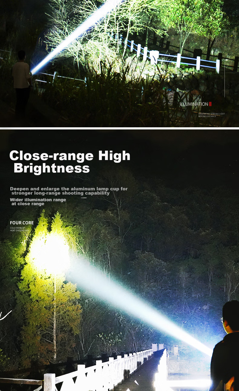 EWPLORE WASP Flashlight, High-Intensity Searchlight, Ultra-Bright And Long-Lasting Illumination, Handheld Lamp, High-Power Patrol Mining Lamp, Anti-Glare 7