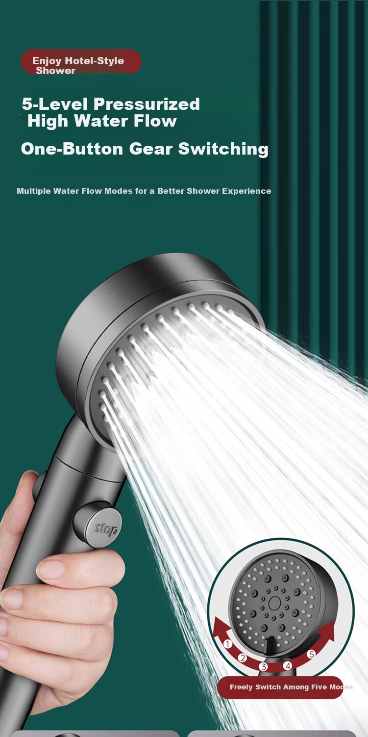 Baihan High-Pressure Shower Head Set with Powerful Water Flow, Filter, Multifunctional Handheld Bathroom Showerhead 3