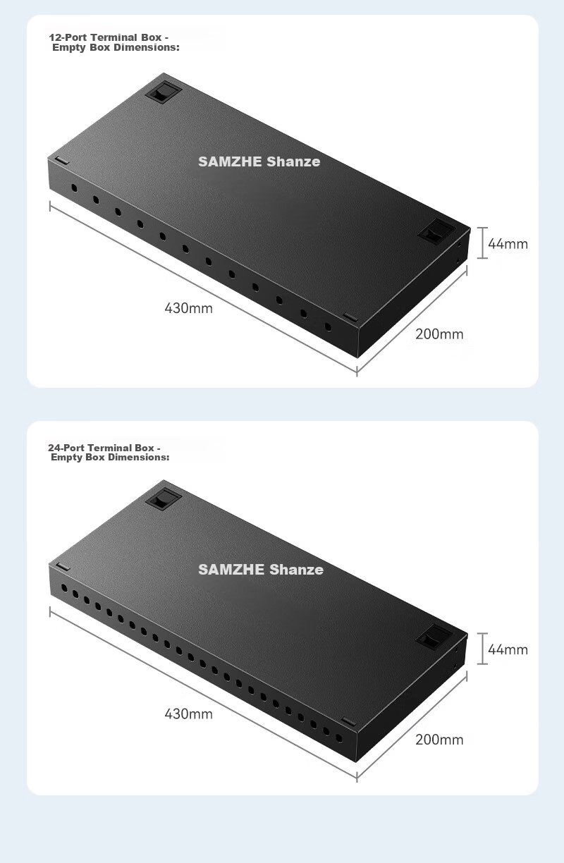 Sanze Fiber Optic Terminal Box 4-Port 4-Core SC Single-Mode Rack-Mount Fiber Distribution Frame Fully Loaded Pigtail Flange Wall-Mounted Desktop Telecom Grade Fiber Splice Box ZDH-SC4S 13