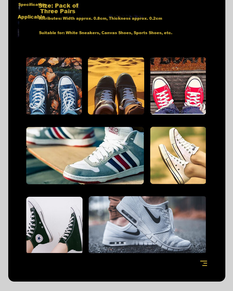 Huabaochi Flat Shoelaces White Black Unisex Small White Shoes Shoelaces for Sports Basketball Casual Shoes with Shell Tips 14