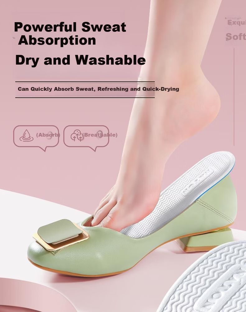 Footprint Tribe Barefoot Magic Insoles Men's Summer Breathable Sweat-Absorbing Odor-Resistant Latex Non-Stick Insoles Size 39-40 [2 Pairs] 9