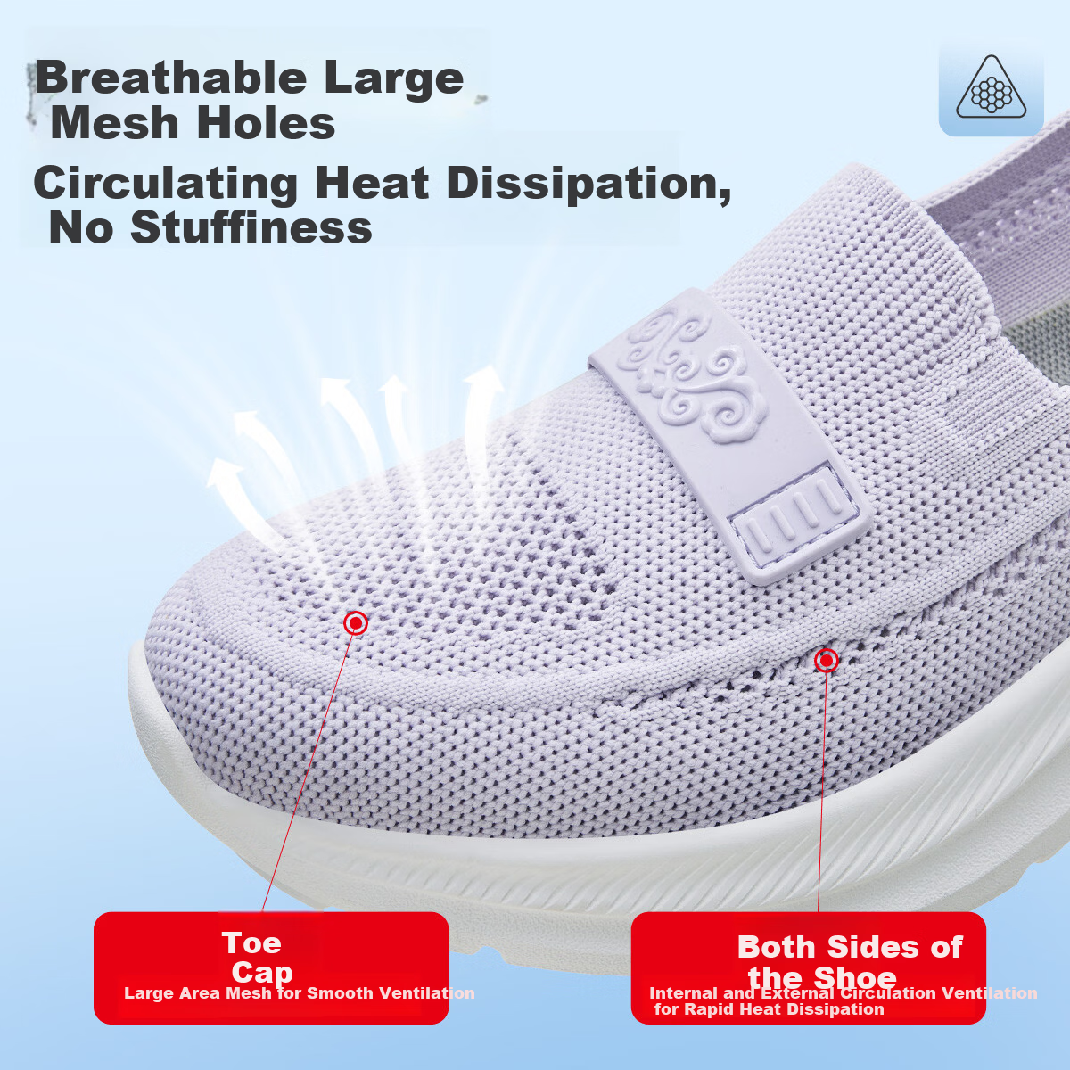 Zulijian Lightweight Slip-On Casual Breathable Rose Mom Shoes 26216032T Women's Wine Red Size 38