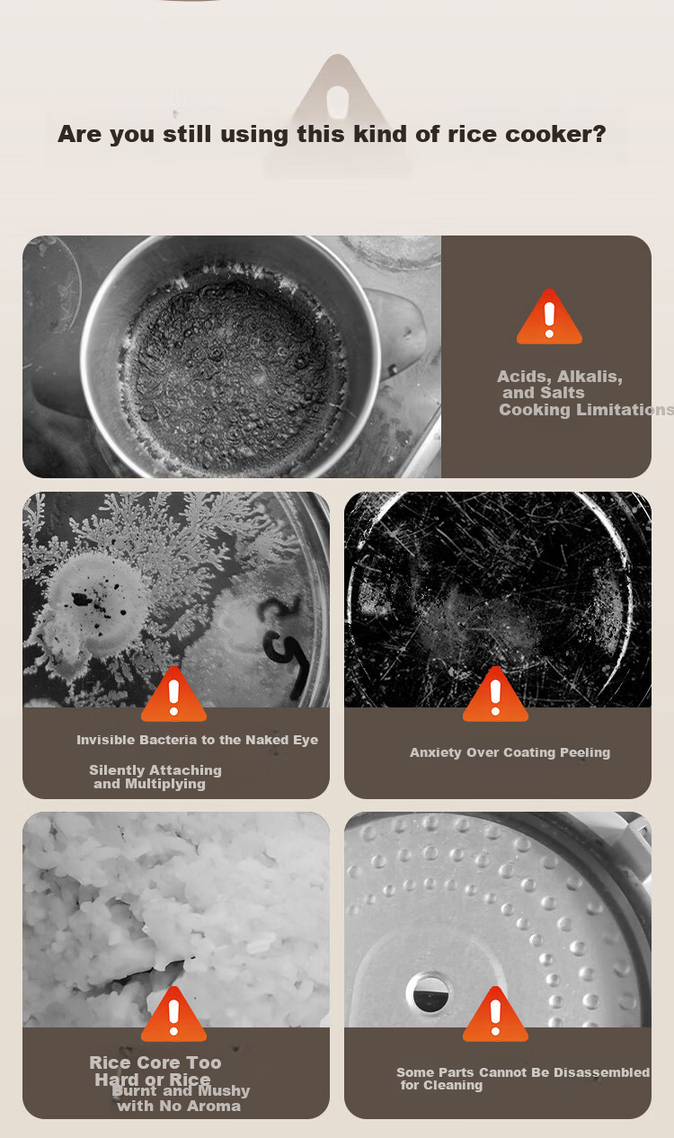 Gree Price Protection 618 Rice Cooker 0 Coating Titanium Inner Pot 316 Stainless Steel 2-4 Person 3L IH Heating Non-Coating Multifunctional Rice Cooker Baby Porridge 3027C 2