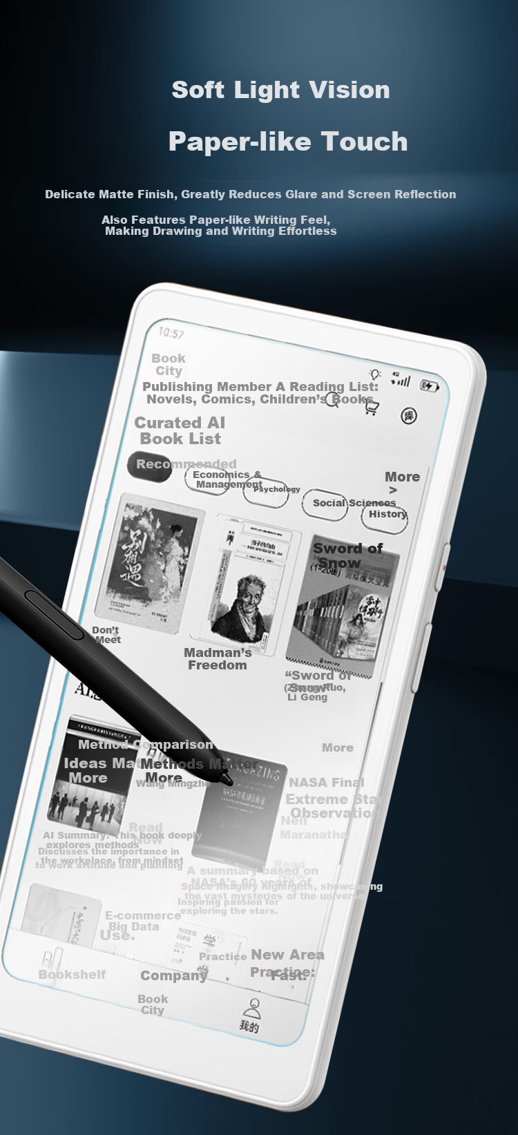 Freeson Anti-Blue Light Screen Protector for iReader Tango 2 Pro 6.13-inch E-Reader Tablet, Scratch-Resistant Smooth Writing Paper-Like Film 5