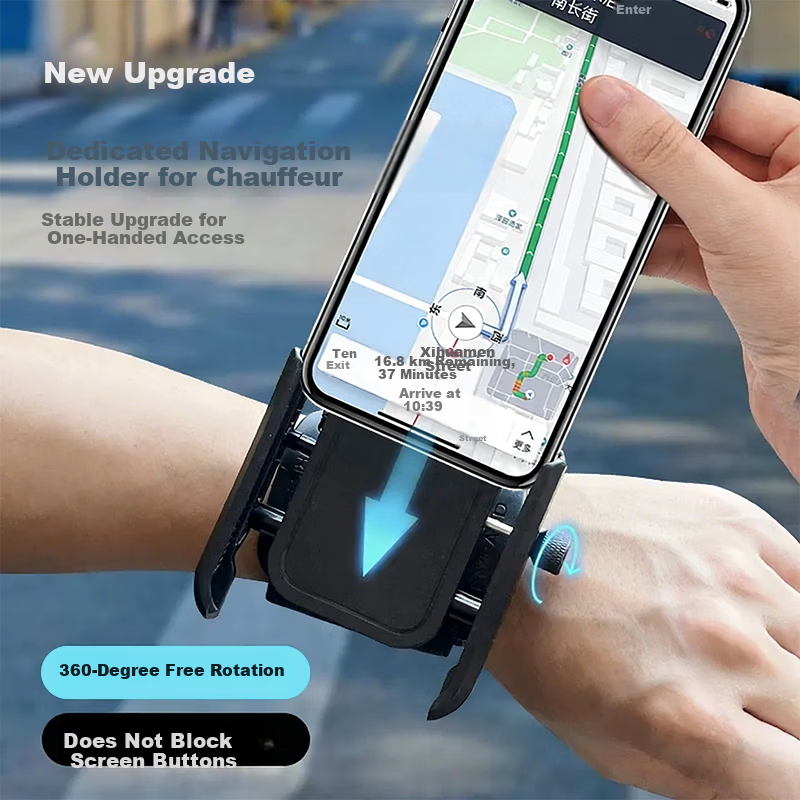 Howtreats Wrist Phone Holder Band for Designated Driving, Running, Sports, Live Streaming, Cycling Navigation Arm Phone Pouch 1