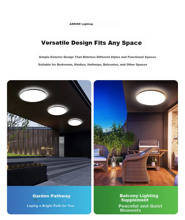 ARROW Arrow Pure Light Source Bedroom Ceiling Light Nordic Dining Room Balcony LED Lamp 1