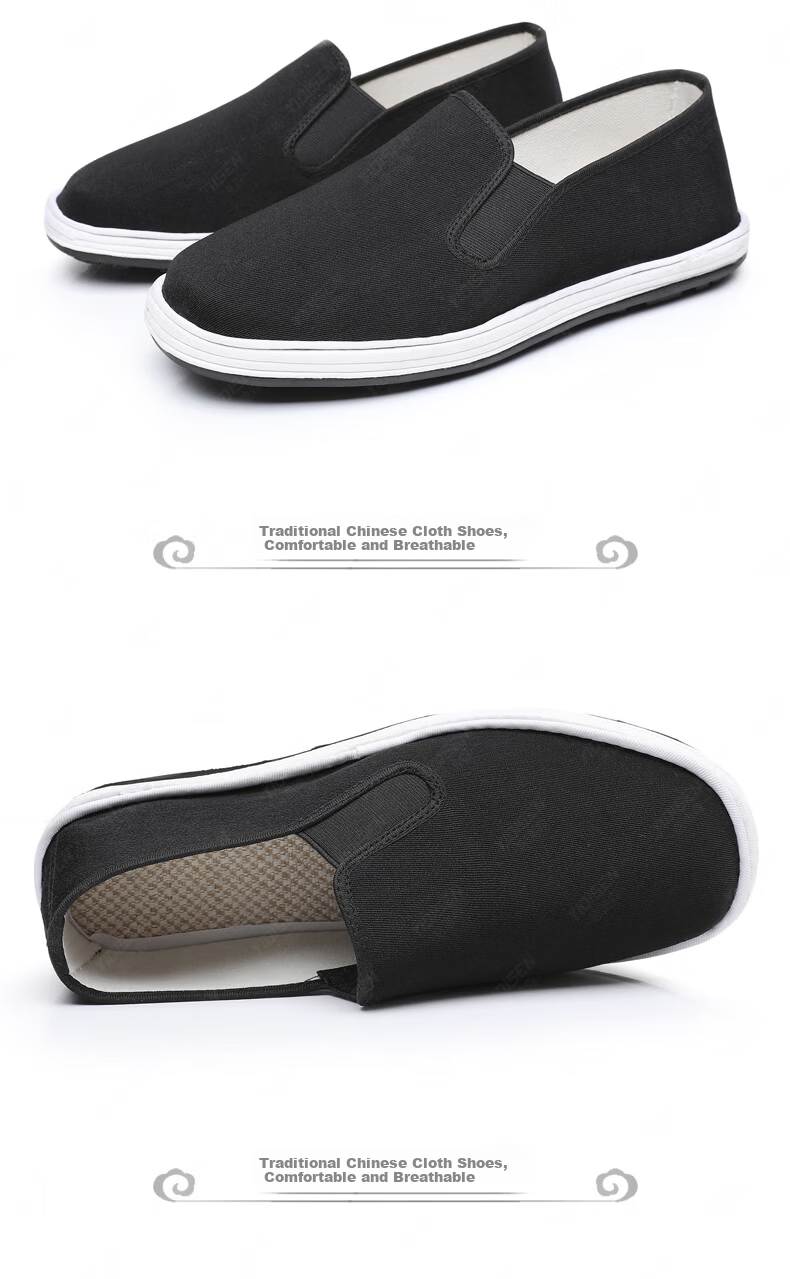 Yidisen Old Beijing Cloth Shoes Official Genuine Handmade Mugwort Deodorant Breathable Soft Sole Non-slip Middle-aged and Elderly Black 37 5