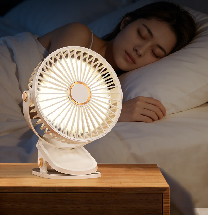 Cobins Desktop Mini Clip Fan Portable USB Rechargeable Small Fan for Students Dorm Bedside Baby Stroller Outdoor Camping Blue 17
