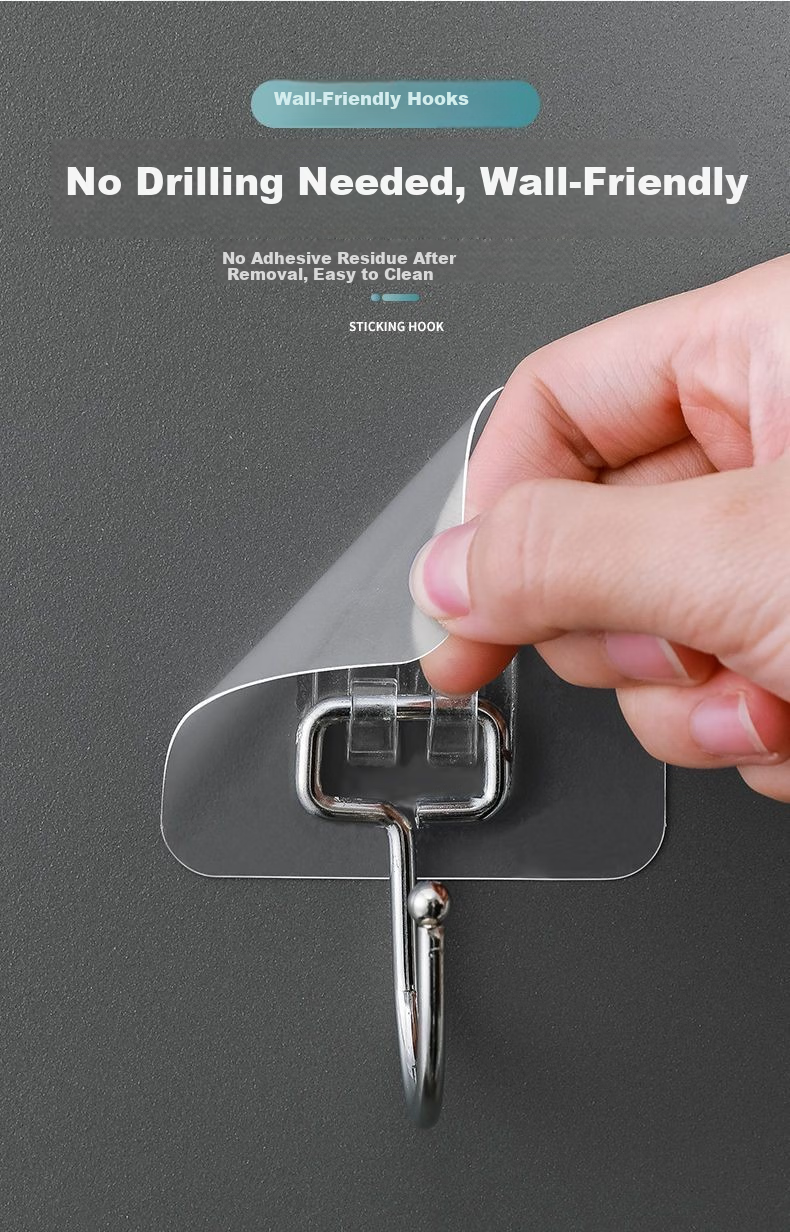 JUQI Wall-Mounted No-Drill Coat Hook for Entryway Door 3