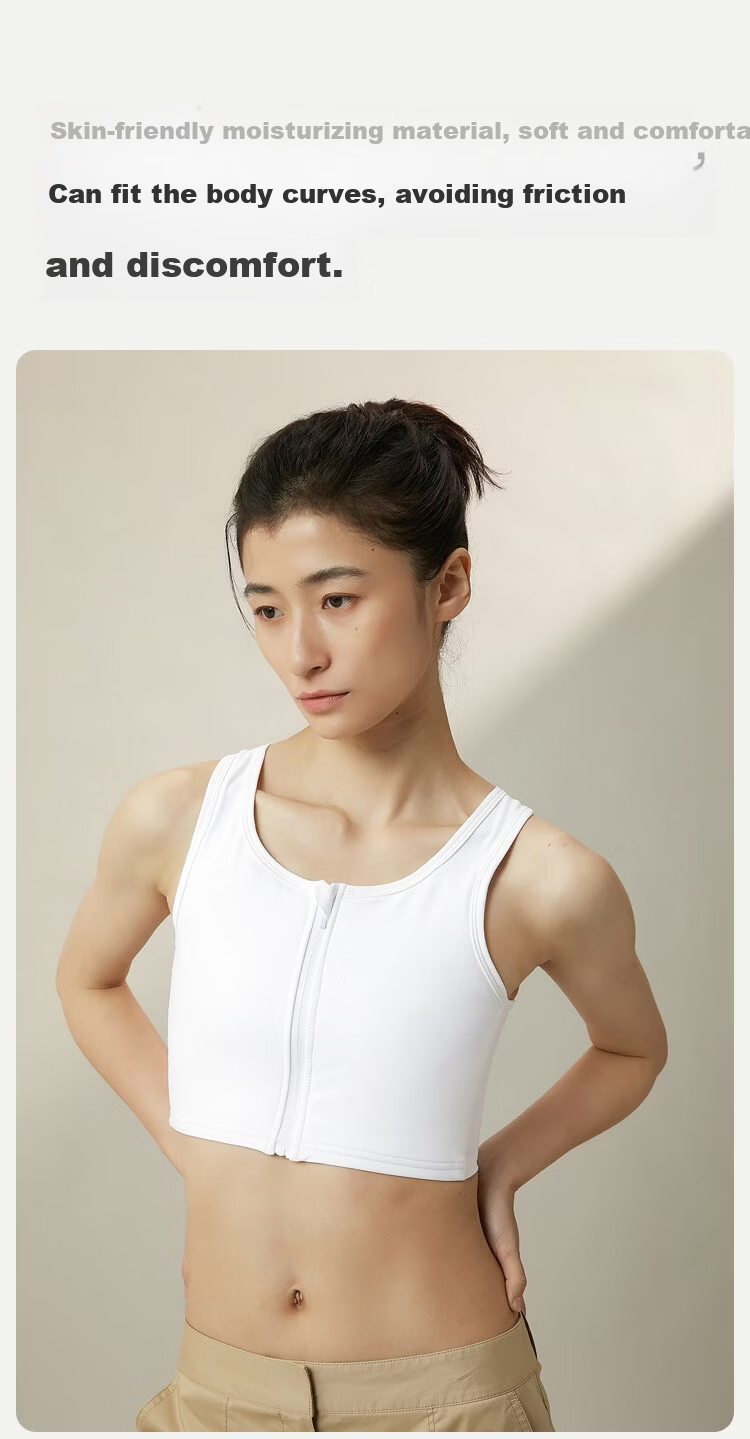 Caramella Sports Bra Spring Shockproof Vest Women's Chest Wrap Shaping Large Chest Minimizer Shapewear Student Cosplay Chest Binder 7