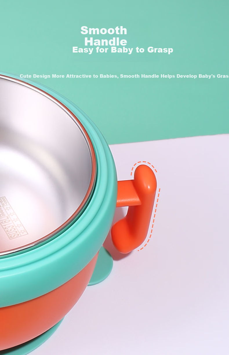 Dora Bela Water-Free Insulated Bowl Baby Feeding Bowl Stainless Steel Temperature-Controlled Bowl Anti-Drop Toddler Kindergarten Tableware 2011 12