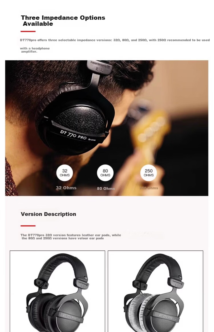 Beyerdynamic DT 700 PRO Over-Ear Closed-Back Studio Monitoring Headphones for Music and FPS Gaming [No Microphone] DT 770 PRO [32Ω] 5