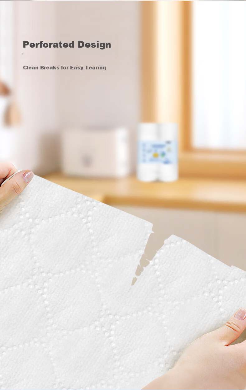 Old Cotton Farmer Wood Pulp Disposable Daily Use Wipes 20 Sheets*2 Rolls Thickened Large Food Contact Grade Household Kitchen Tableware Cleaning 4