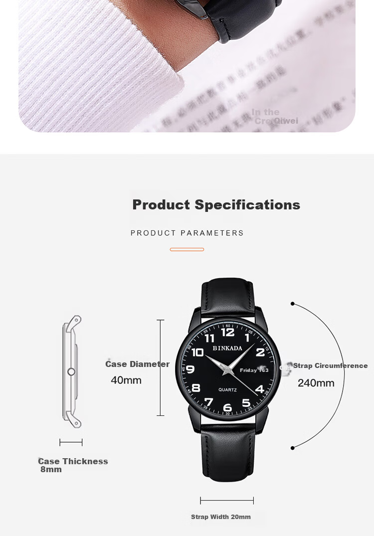 BINKADA Exam Dedicated Watch for Female Students, Silent Analog, Suitable for Middle and High School Girls Aged 12-18, Exam Room Approved 7