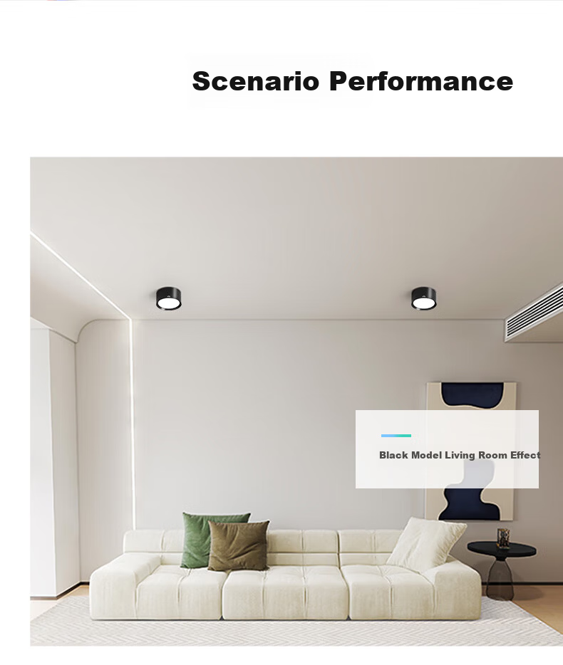 NVC Surface Mounted LED Downlight Round Anti-Glare Fog Corridor Ceiling Spotlight [Surface Mounted] Lingmeng Downlight - White - 15W Cool White 9