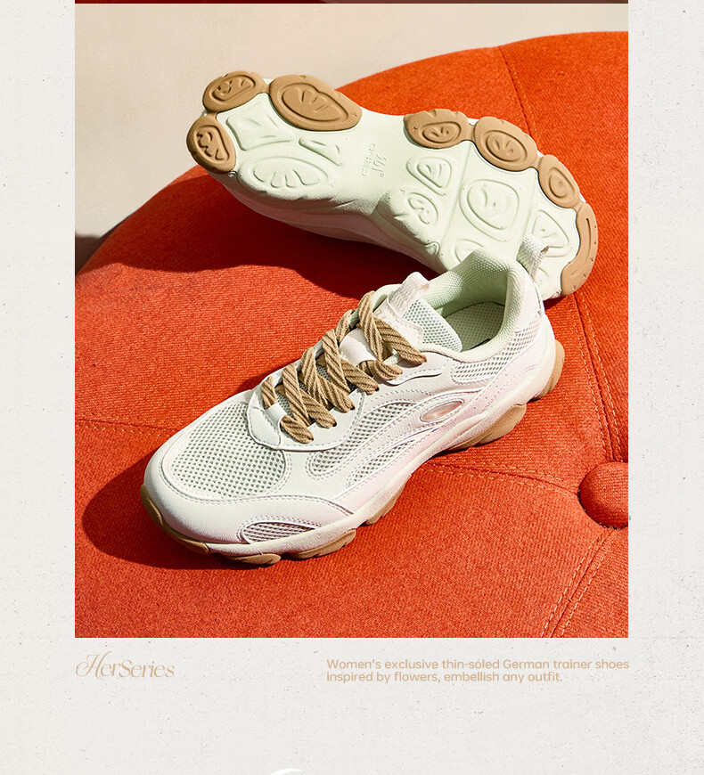 361° Women's Summer Thin-Soled Casual Shoes Breathable Mesh Sports Shoes Retro Dad Sneakers 682636763-3 19