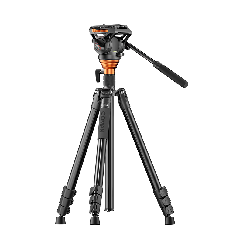 COMAN Camera Tripod, Professional Photography And Videography Tripod, Portable Phone Stabilizer, Live Streaming And Photography Equipment, Outdoor Monopod, Hydraulic Pan Head, DSLR Tripod FF06S