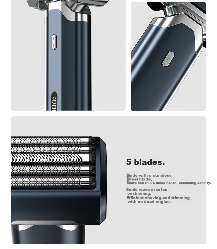 SAMCOOS S5MAX Electric Shaver Titanium-Coated Five-Blade Rotary Men's Razor Gift Box Father's Day Birthday Gift 2026 New Model 14
