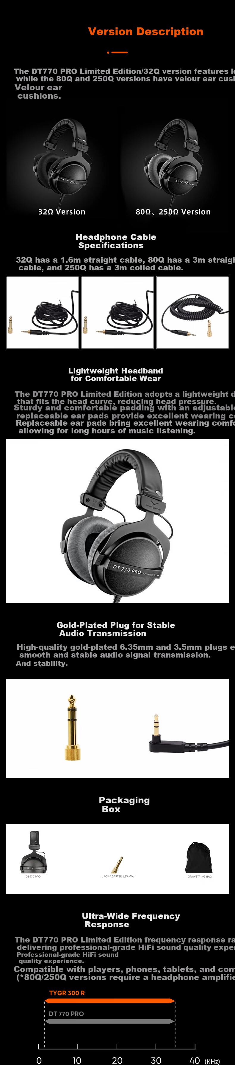 Beyerdynamic DT 700 PRO Over-Ear Closed-Back Studio Monitoring Headphones for Music and FPS Gaming [No Microphone] DT 770 PRO [32Ω] 14