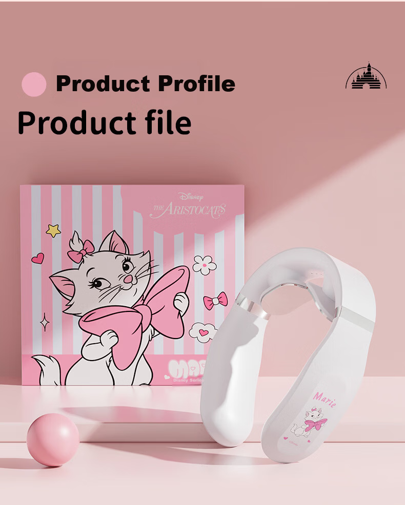 Disney Marie Cat Cervical Massager Neck and Shoulder Massager Neck Care Device Gift for Girls Children's Day Graduation Birthday Practical Gift 30