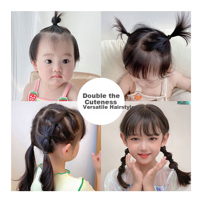 UPLUS 100-Pack High Elastic Thin Hair Ties Hair Bands Hair Elastics Milk Coffee Color Teacher's Day Gift