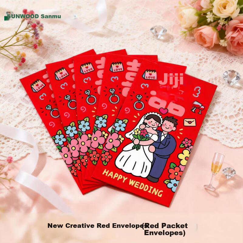 SUNWOOD Wedding Creative Personalized Extra Large Red Envelope Wedding Birthday Ceremony Social Media Red Packet 4886