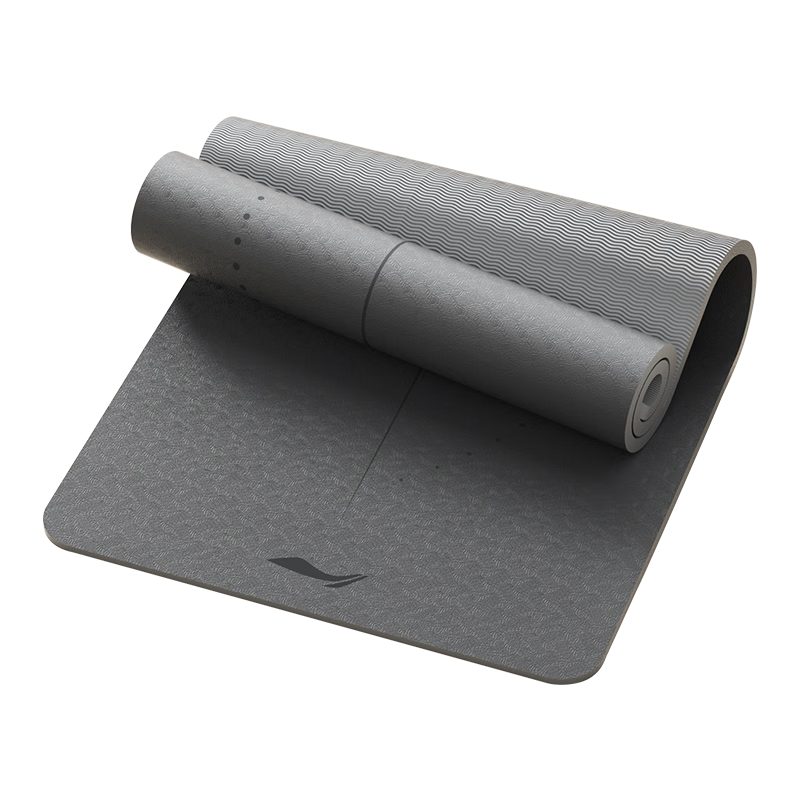 LI-NING Thickened Wide TPE Yoga Mat Unisex Fitness Mat Jump Rope Exercise Soundproof Shockproof Non-Slip Professional Sports Mat