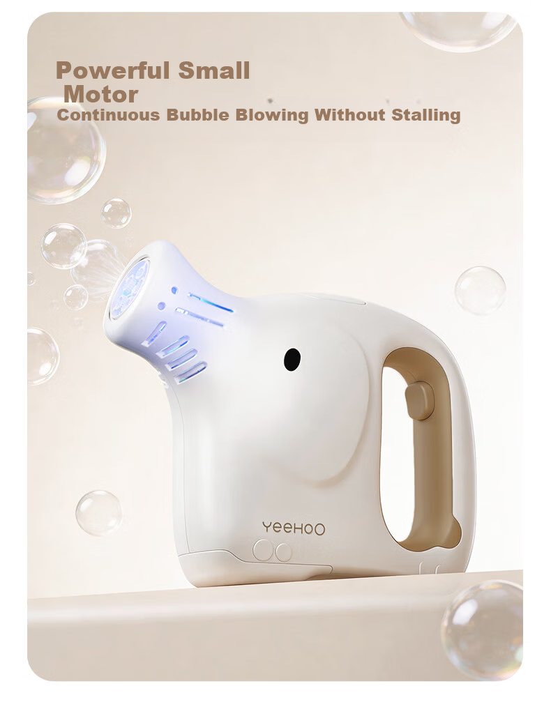 YEEHOO Elephant Bubble Machine for Kids 1-3 Years Old Electric Bubble Toy Non-Toxic Bubble Solution Children's Day Gift 4