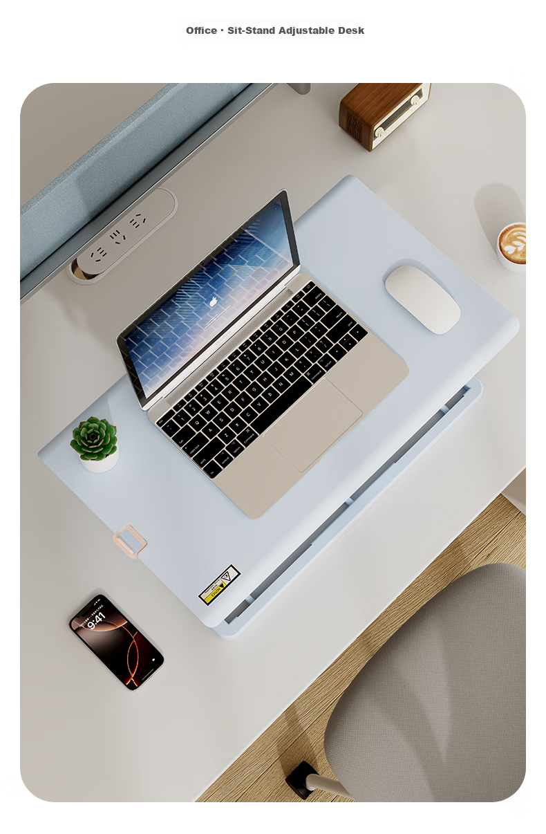 Deli KF105 Metal Adjustable Standing Desk Computer Desk Standing Workstation Adjustable Computer Stand 11