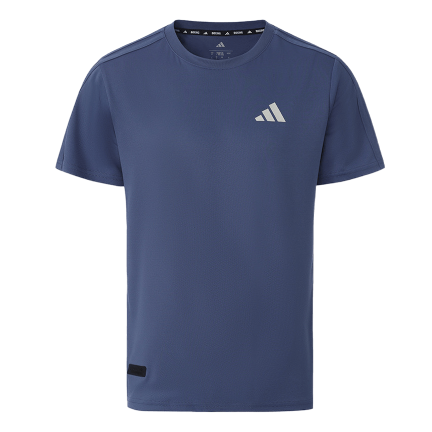 Adidas 2026 New Men's Short Sleeve Summer Lightweight Quick-Dry Outdoor Sports Crew Neck Casual T-Shirt Blue M