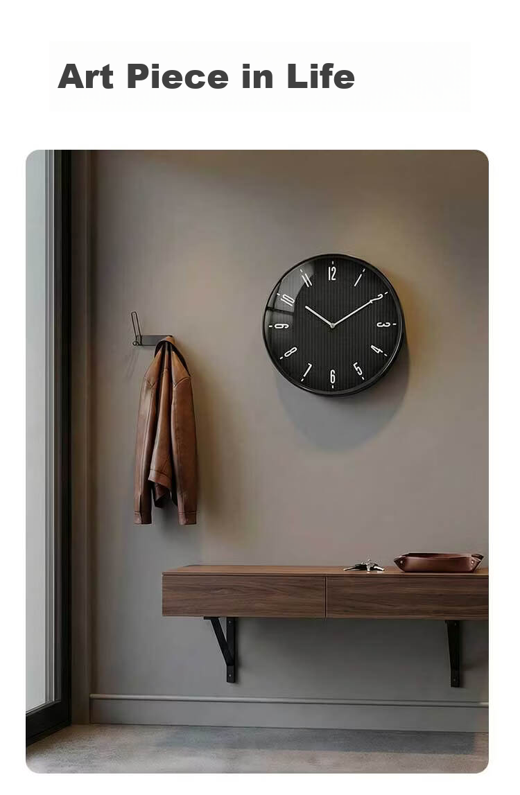 JD NeoCarbon Series T300 Carbon Fiber Silent Wall Clock Living Room 2026 New Home Premium 35cm 12