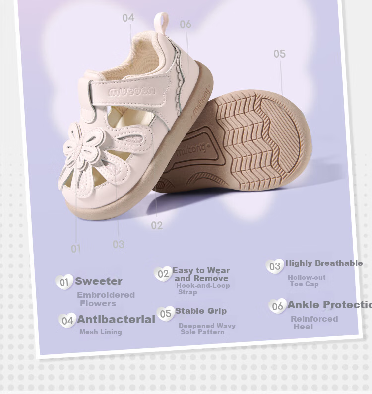 Mutong Toddler Girls Summer Sandals 26 Original Little Fairy Butterfly Princess Shoes Soft Sole Baby Walking Shoes Soft Mist Pink 23 29