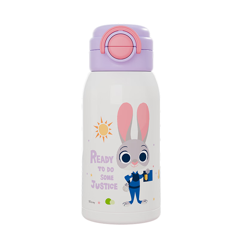 Disney Kids Insulated Stainless Steel Water Bottle 316, Kindergarten and Elementary School Double Drinking Large Capacity Judy 650ml