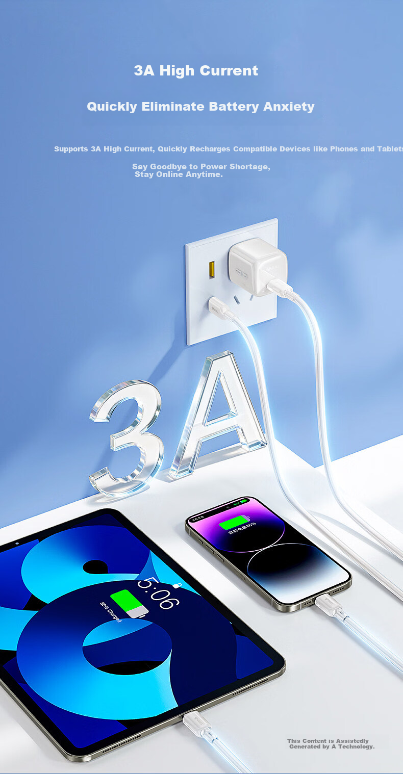 Bull Xiao Bing Type-C Data Cable 1.2m Fast Charging Cable for iPhone 17 Pro Max, Apple 17 Charger Cable, Compatible with Huawei, Android, iPad, Tablet 19