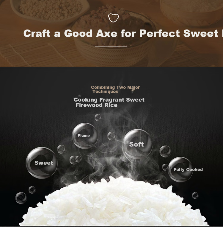 Bear Rice Cooker for 2-3 People, Healthy Non-Stick Iron Pot with Zero Fluorine, IH Three-Dimensional Heating, Smart Reservation, Multifunctional Rice Cooker 3L DFB-Q30V3 4