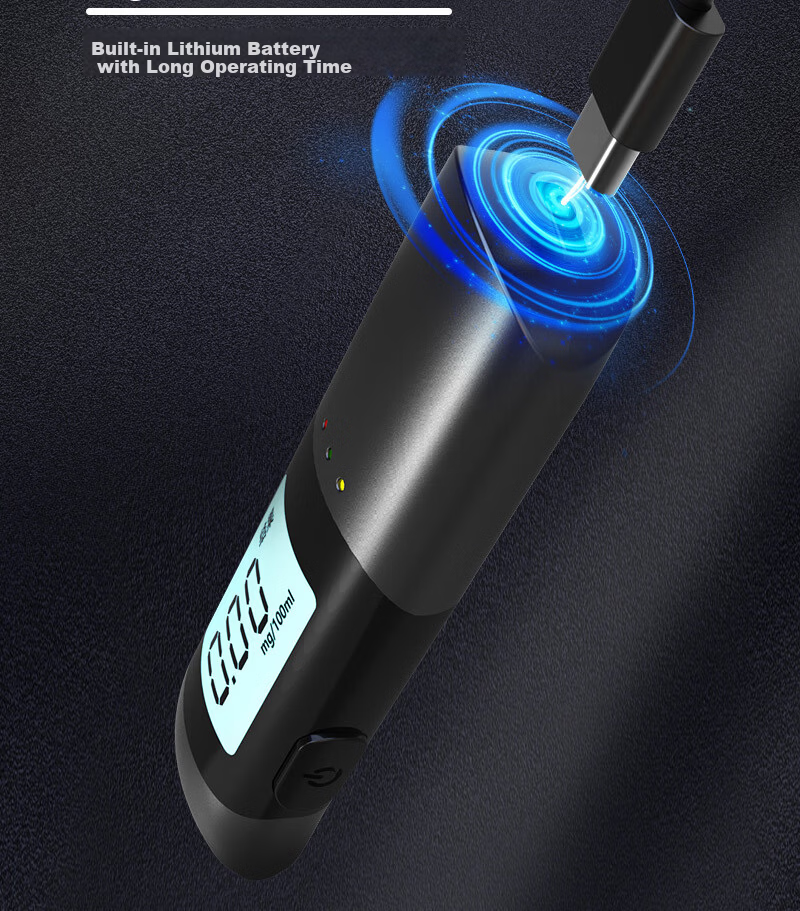 Baiyue Portable Alcohol Tester High-Precision Breathalyzer for Home and Car Use 7