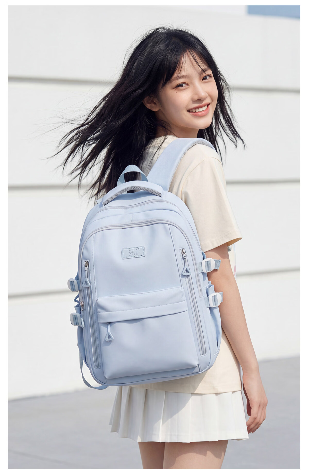 361° Women's Backpack High-Value College Student Bag 2026 New Simple Lightweight Large Capacity School Backpack for High School and Middle School Students 18