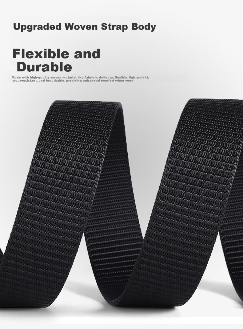 JEEP 2026 New Canvas Leather Men's Automatic Buckle Braided Casual Military Training Belt 7