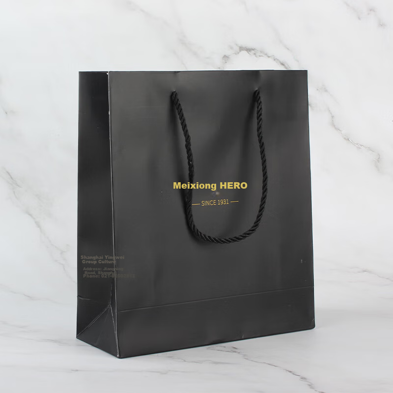 HERO Accessories Gift Tote Bag Fashion Business Office Gift Bag Black Medium