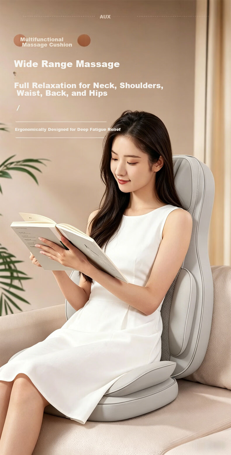 AUX WP-SCK1 Massage Cushion Pad Neck Massager Shoulder Waist Back Kneading Massager Gift for Parents and Girlfriend Birthday Holiday 1