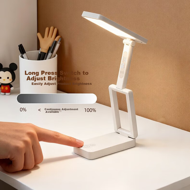 HP Ultra-Long Battery Life Rechargeable Desk Lamp Pure Light Study Lamp AA Grade Student Dormitory Reading Desk Lamp Angel Light 7