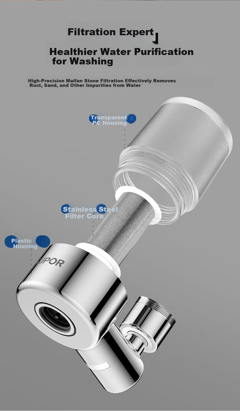 SUPOR Kitchen Faucet 720° Filter Water Purifier Splash-Proof Universal Rotatable Extendable Tap Water Purification Nozzle S 8