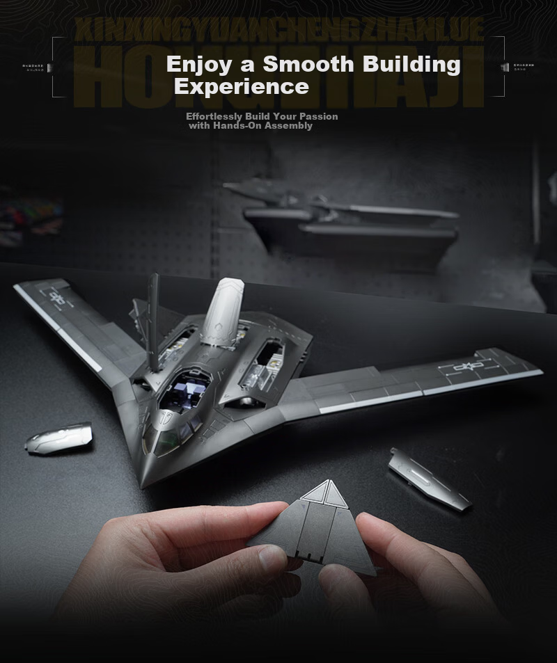 Keeppley Military Model Large Aircraft Toy Building Blocks H-20 Long-Range Strategic Bomber Children's Day Birthday Gift 6