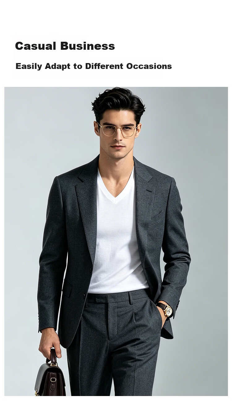 Miiow Men's Heavyweight V-Neck Modal Cotton Short Sleeve T-Shirt High-End Business Breathable Versatile Commuter Casual Base Shirt 12