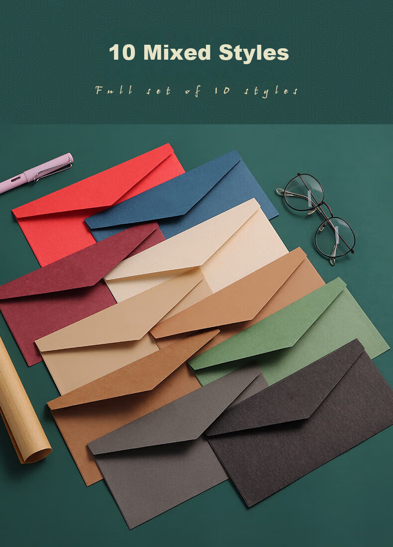 Dailuotang Kraft Paper Cash Envelopes Small Size 50-Pack Thickened Money Bags for Annual Meeting Awards Year-End Bonuses Premium Red Packet Salary Storage Bags 2