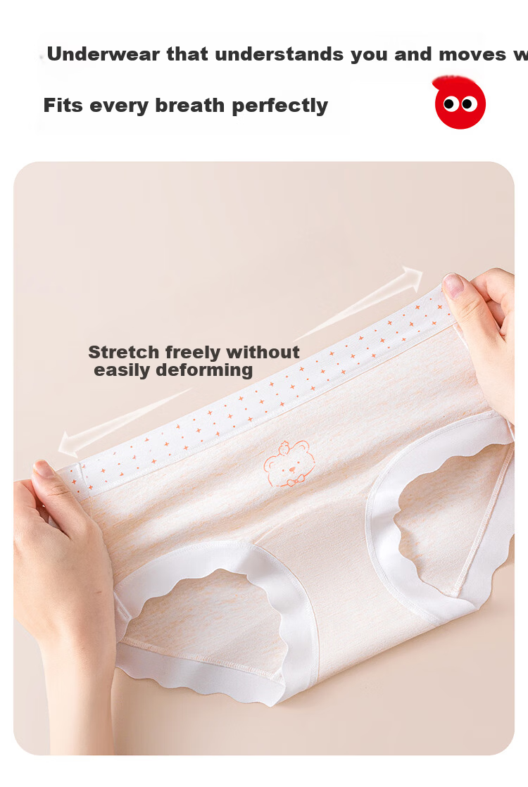 Hodo Girls' Pure Cotton Triangle Underwear Children's Big Girls All Cotton Antibacterial Triangle Shorts 10A 11