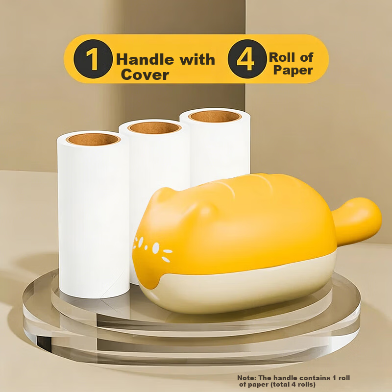 CHUSHE Portable Lint Roller 5.8cm 120 Sheets Pet Hair Remover Sticky Roller for Cat Hair Dust Cleaning
