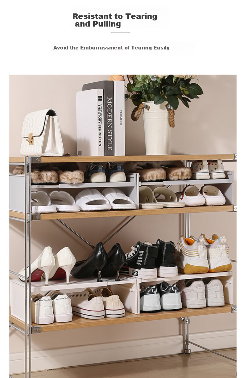 Hakkai Bird Expandable Shoe Cabinet Layered Divider Double-Layer Shoe Storage Rack Organizer Internal Shelf Partition 7