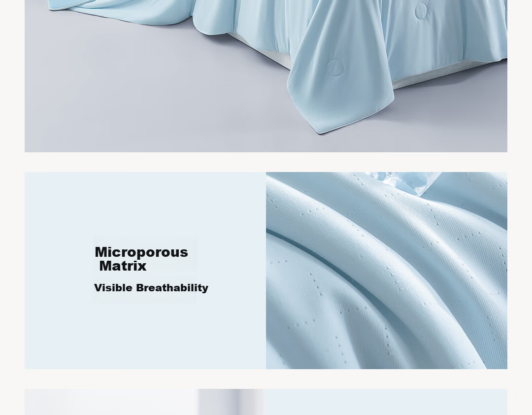 Deep Sleep Cooling Air Conditioning Quilt Ice Silk Lyocell Summer Quilt Class A Machine Washable 150*200cm Smoke Blue 32